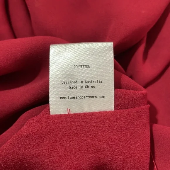 Fame and Partners Callais Dress Maxi Ruffle Asymmetrical Hem Aesthetic NWOT $345 - Picture 9 of 9